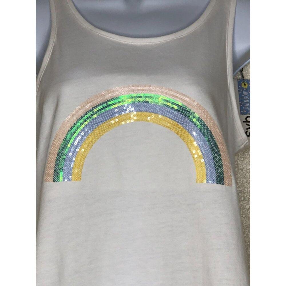 Sybilla tank top size small sequined rainbow NWT - Picture 6 of 9